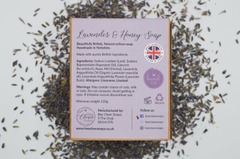 Lavender and Honey Soap Bar by Bee Clean - 120g